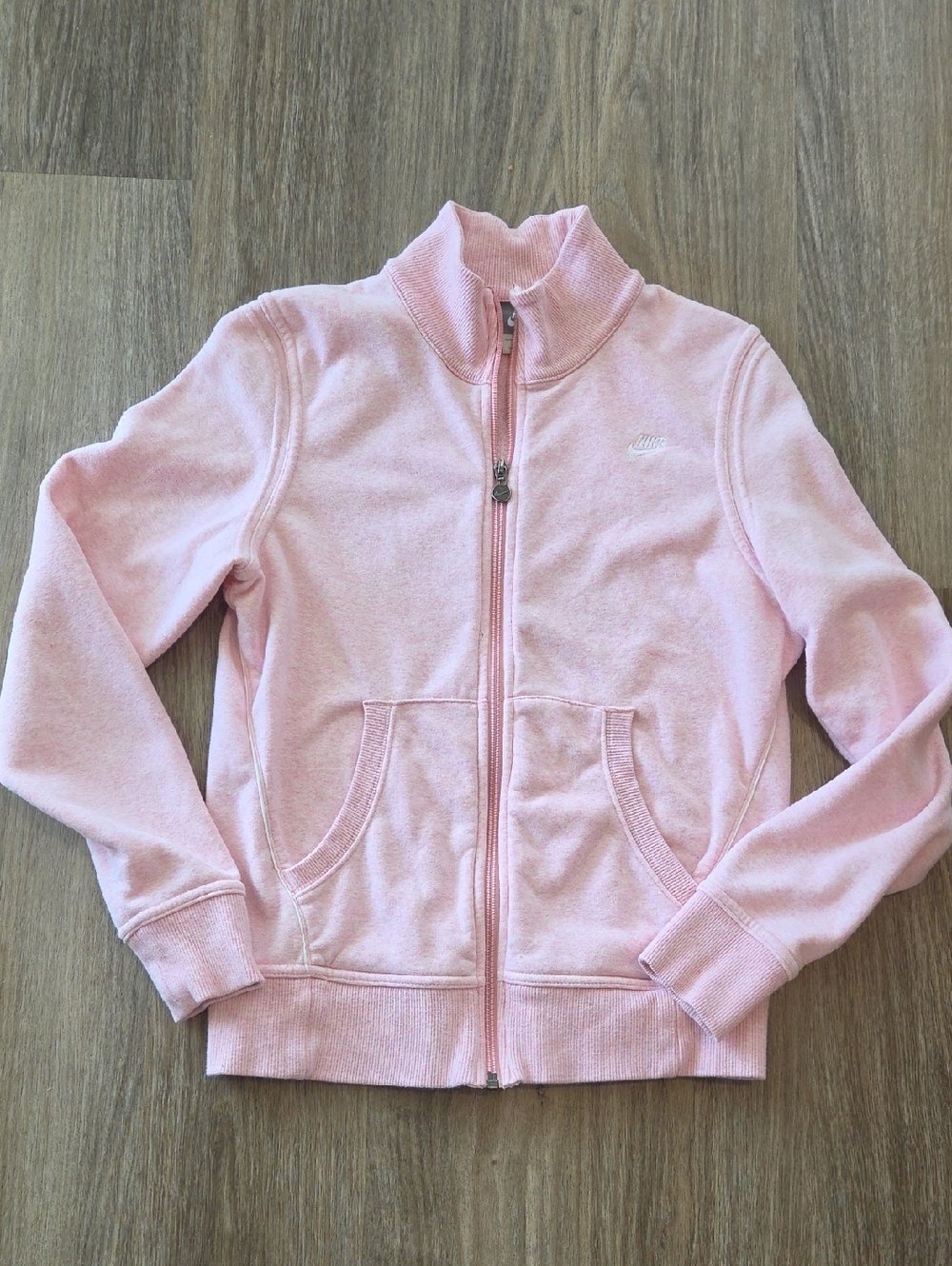 Nike Light Pink Full-Zip Womens' Sweater Size Small Callouts